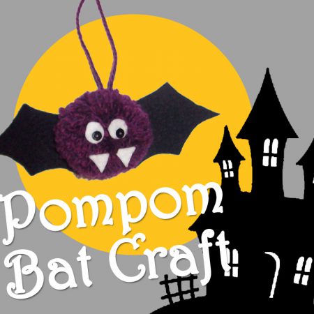 Pompom Bat Craft Template